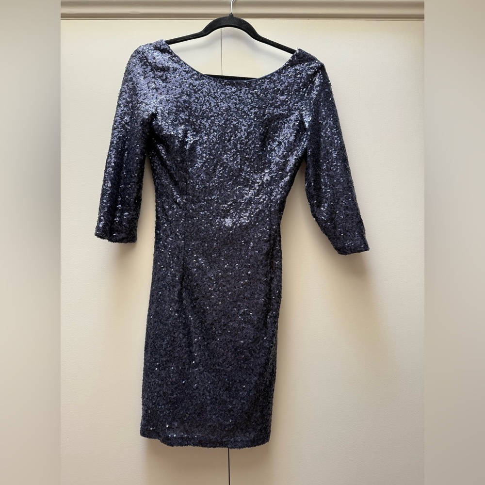 Sequin 3/4 sleeve mini dress